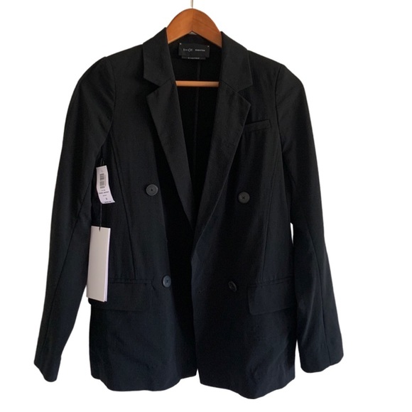 NWT Aritzia Babaton Black Wool Blend 1-01 Shao Jacket Blazer Size 2 - Picture 6 of 16